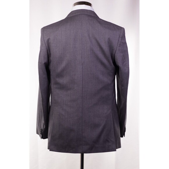 Men's Banana Republic Blazer Gray Striped Modern Slim Fit Jacket Size 38r Wool - Picture 3 of 12